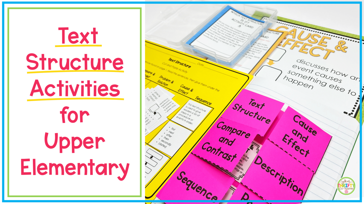 Text Structure Activities for 4th & 5th Grade - Your Thrifty Co-Teacher